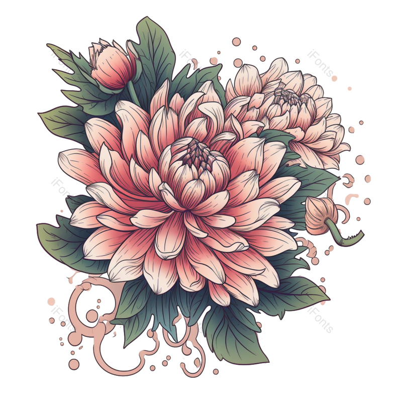 鲜花背景图片,鲜花边框元素,PNG,免抠素材